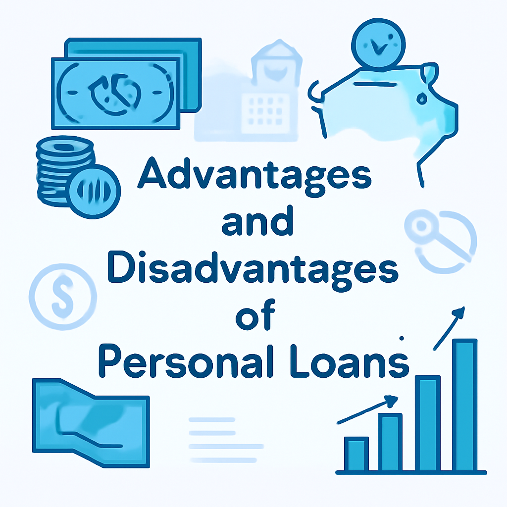"Personal loan advantages and disadvantages infographic"